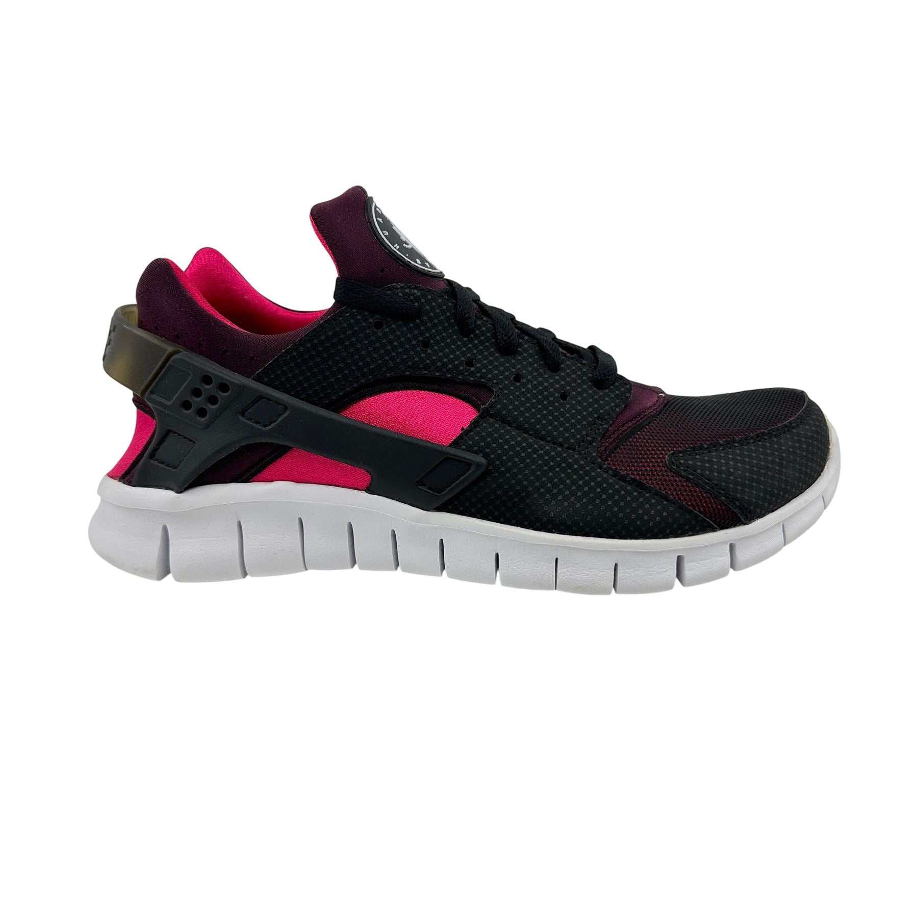 Nike Huarache Free Run Black Red Mahogany Mens Athletic Sneaker