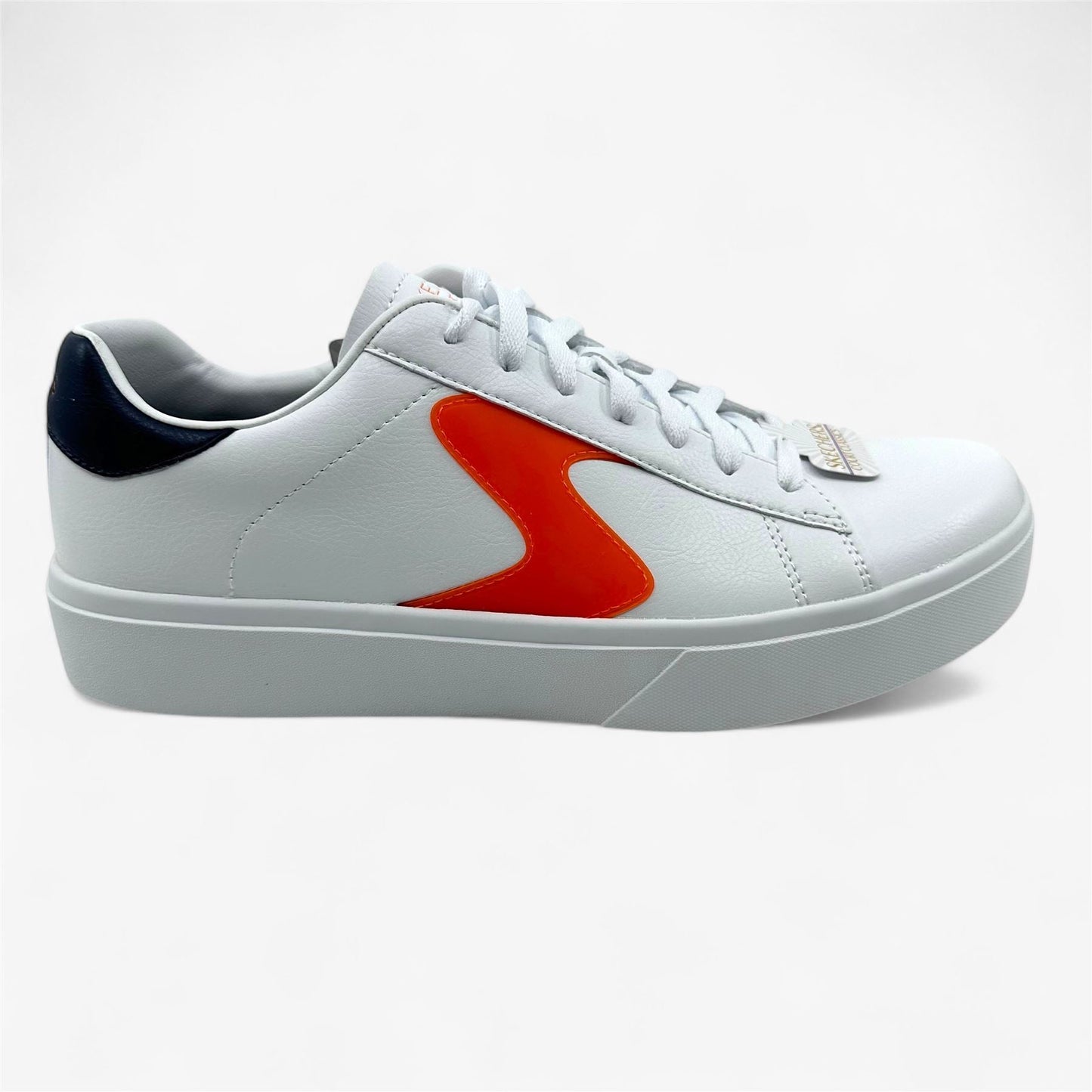 Skechers Eden LX Remembrance White Orange Mens Athletic Court Classics Sneaker