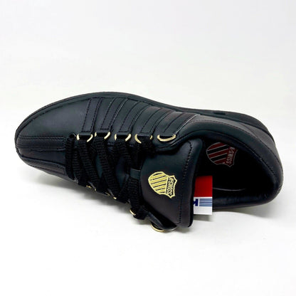 K-Swiss Classic 2000 Black Gold Mens Casual Shoes Sneakers Shoes 06506 015