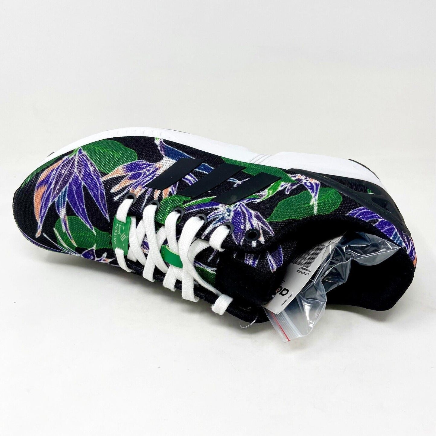Adidas Originals ZX Flux Torsion Hawaiian Black White Mens Running Shoes B34518
