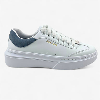 Skechers Cordova Classic Best Behavior White Blue Womens Athletic Sneaker