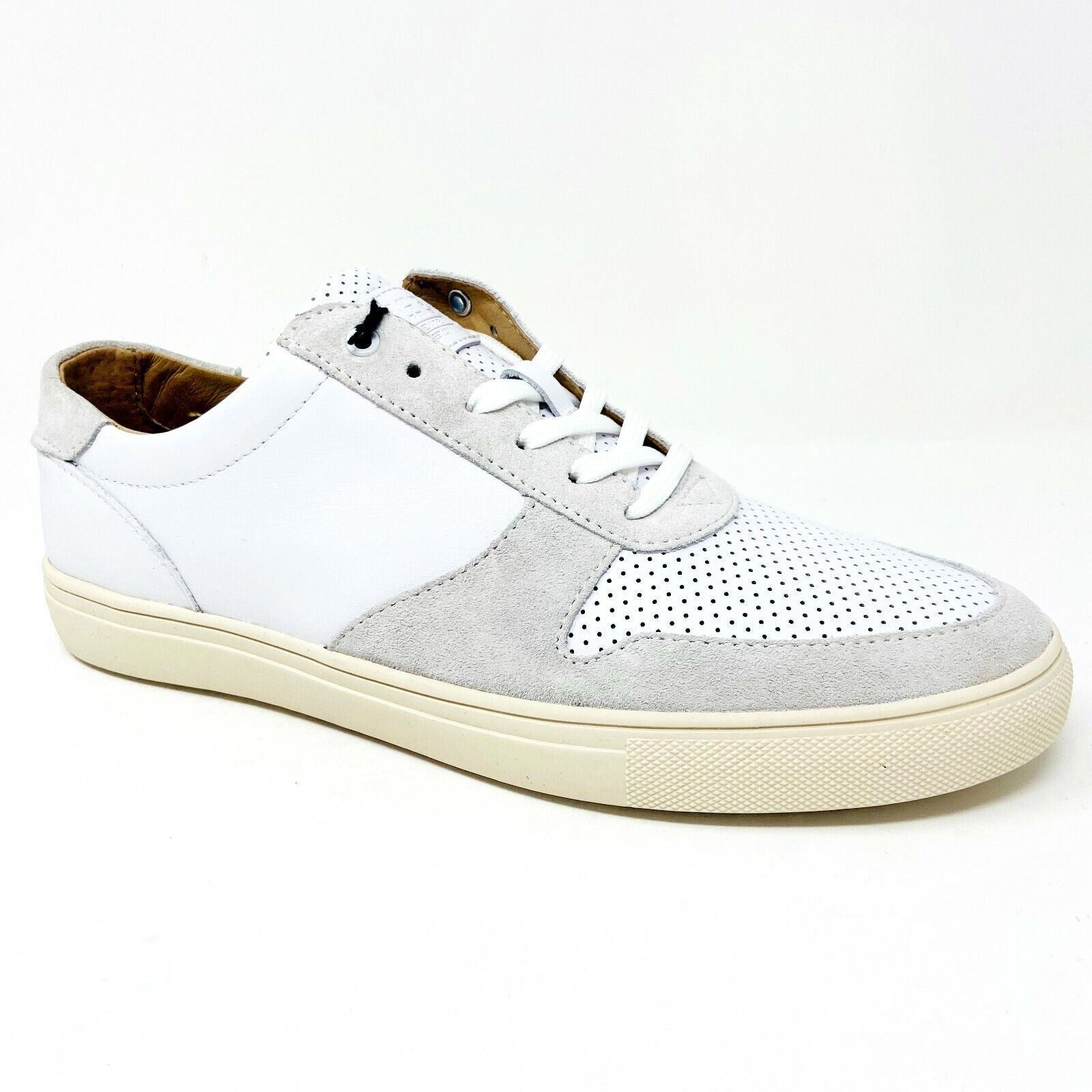 Clae Gregory SP White Leather Cream Mens Premium Casual Sneakers