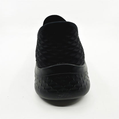 Skechers Go Walk Flex Relish Black Womens Wide Slip On Sneakers