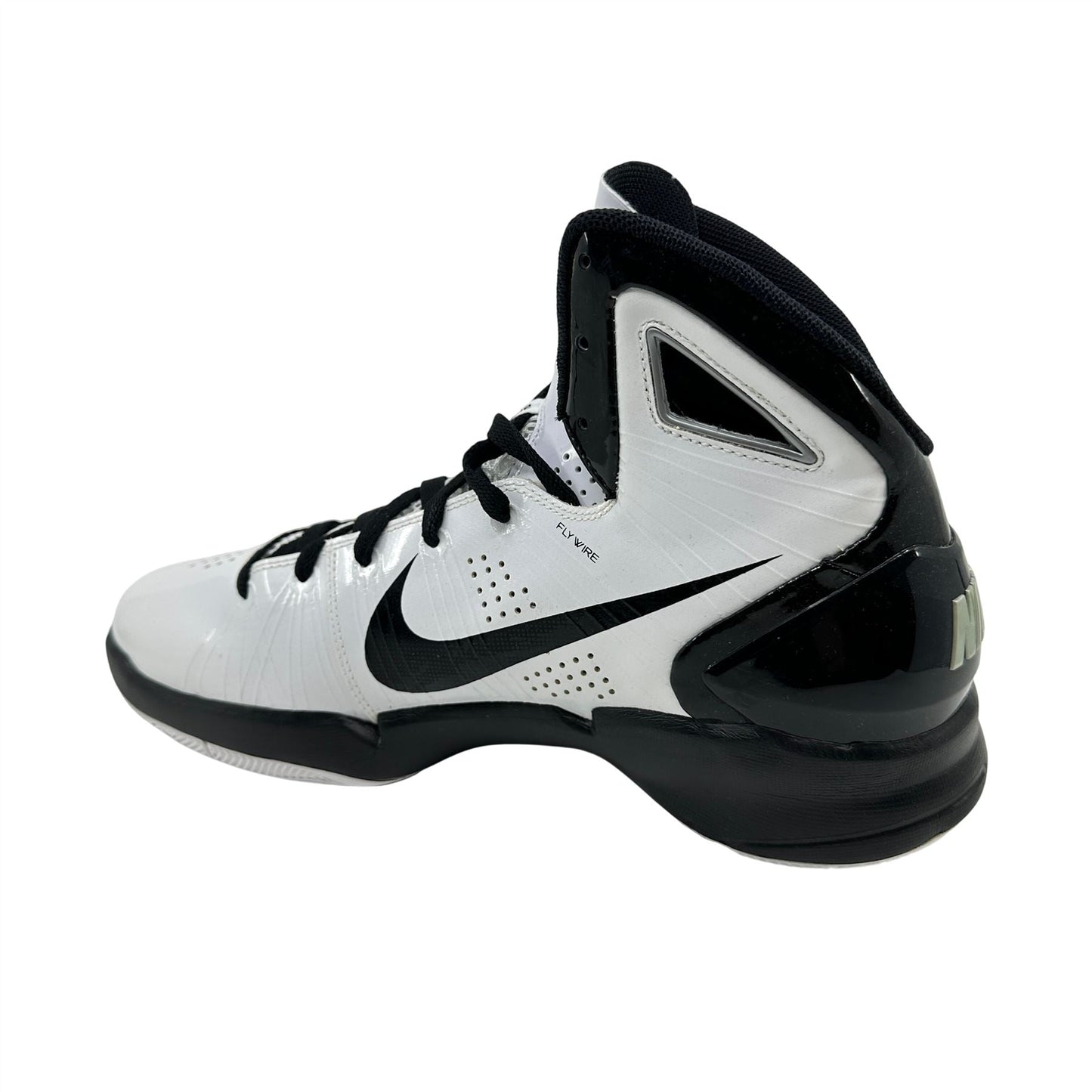 Nike Hyperdunk 2010 White Black Metallic Silver Mens Size 11 Athletic Sneaker