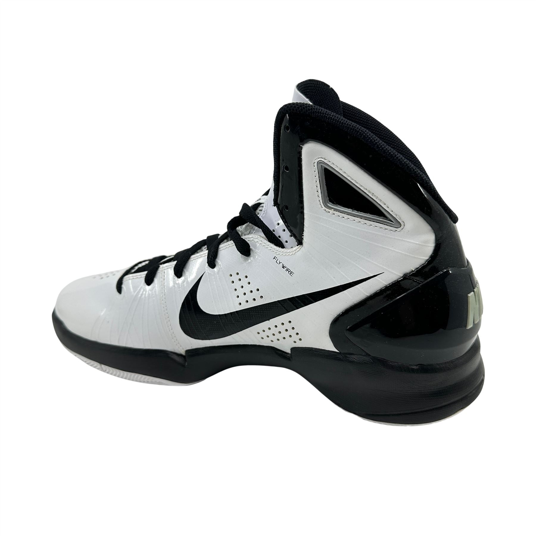 Nike Hyperdunk 2010 White Black Metallic Silver Mens Size 11 Athletic Sneaker