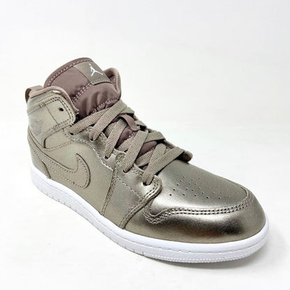 Jordan 1 Mid SE PS Sepia Stone White Noble Preschool Kids Sneakers AV5173 200