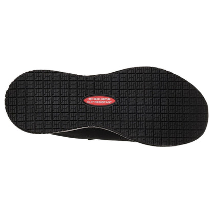 Women's Wide Fit Skechers 77222WEC Squad SR Occupational Trainers - Black
