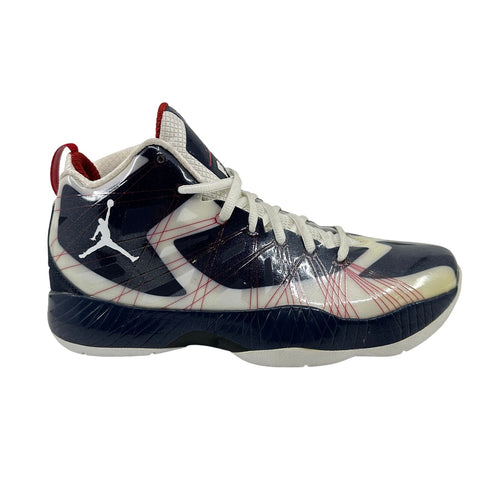 Jordan 2012 Lite White Obsidian Gym Red Mens Athletic Sneaker