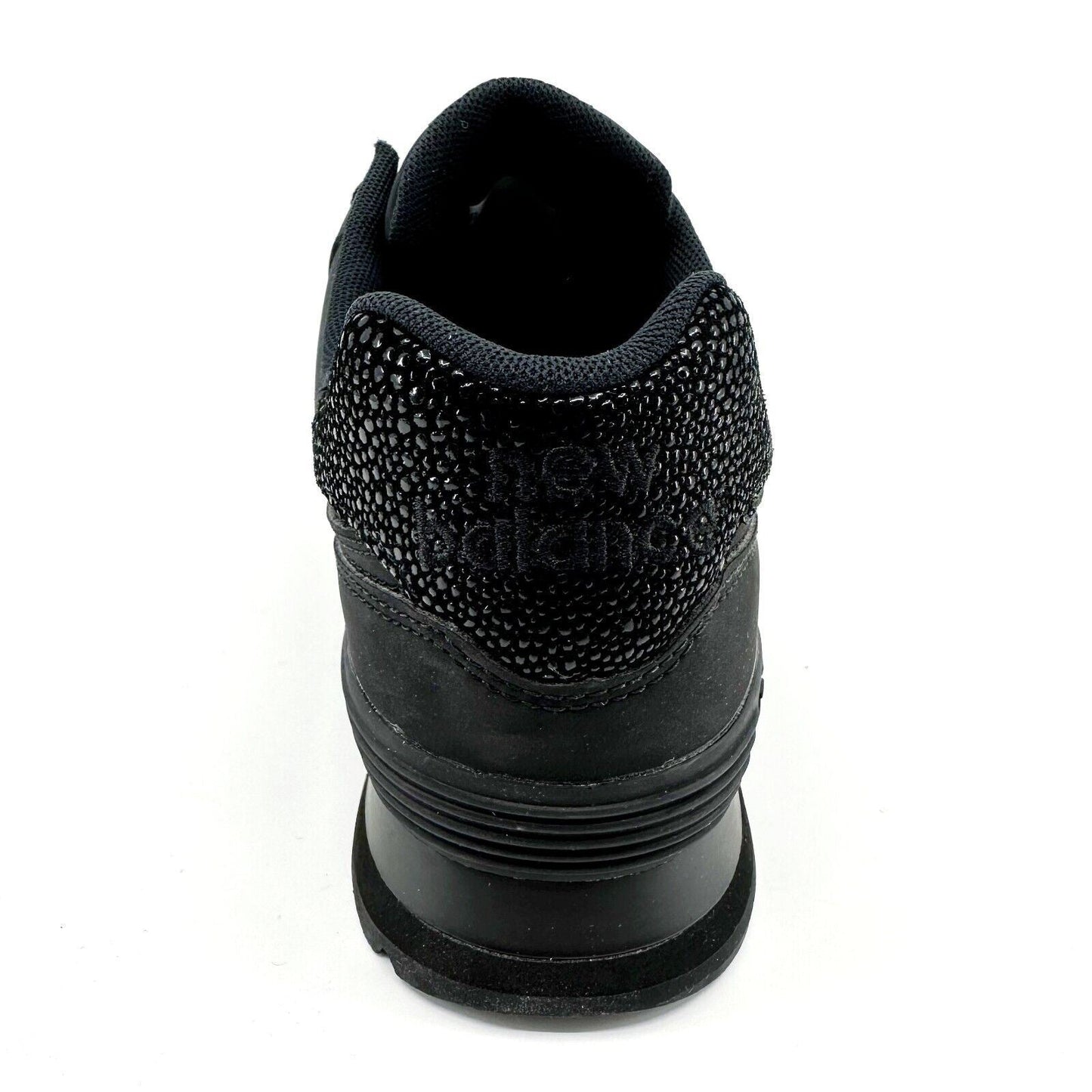 New Balance 574 Classics Triple Black Caviar Mens Leather Sneakers ML574BEX