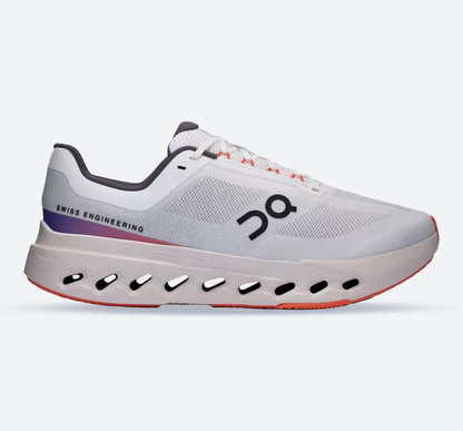 Women's Wide Fit On Cloudsurfer Next Wide Training Shoes - White/Flame