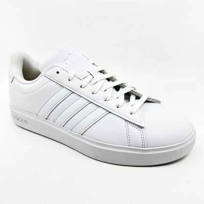 Adidas Grand Court 2.0 Cloud White Ecru Tint Mens Athletic Sneakers