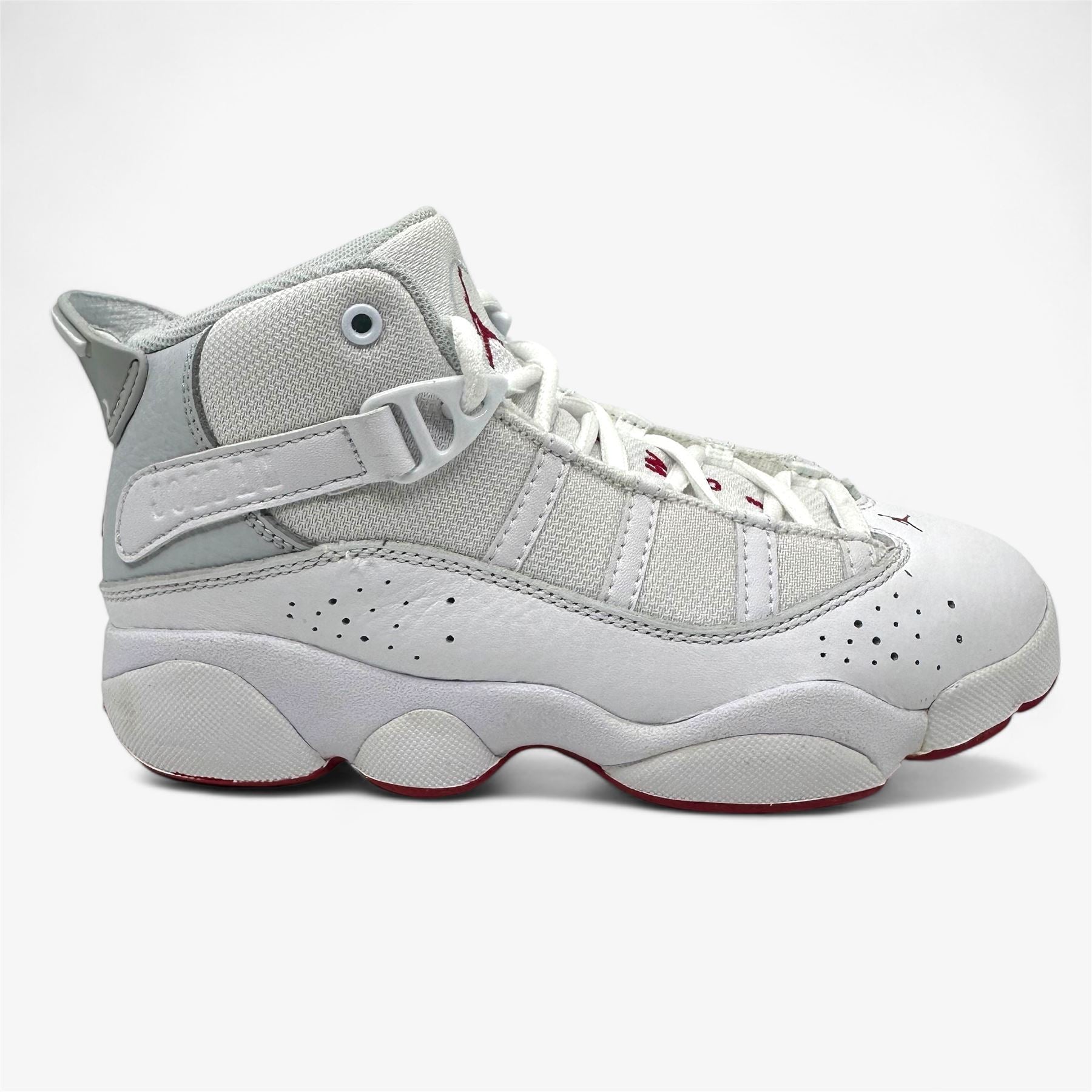 Jordan 6 Rings PS White Mystic Hibiscus Kids Size 2 Athletic Sneaker