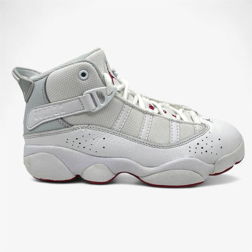 Jordan 6 Rings PS White Mystic Hibiscus Kids Size 2 Athletic Sneaker