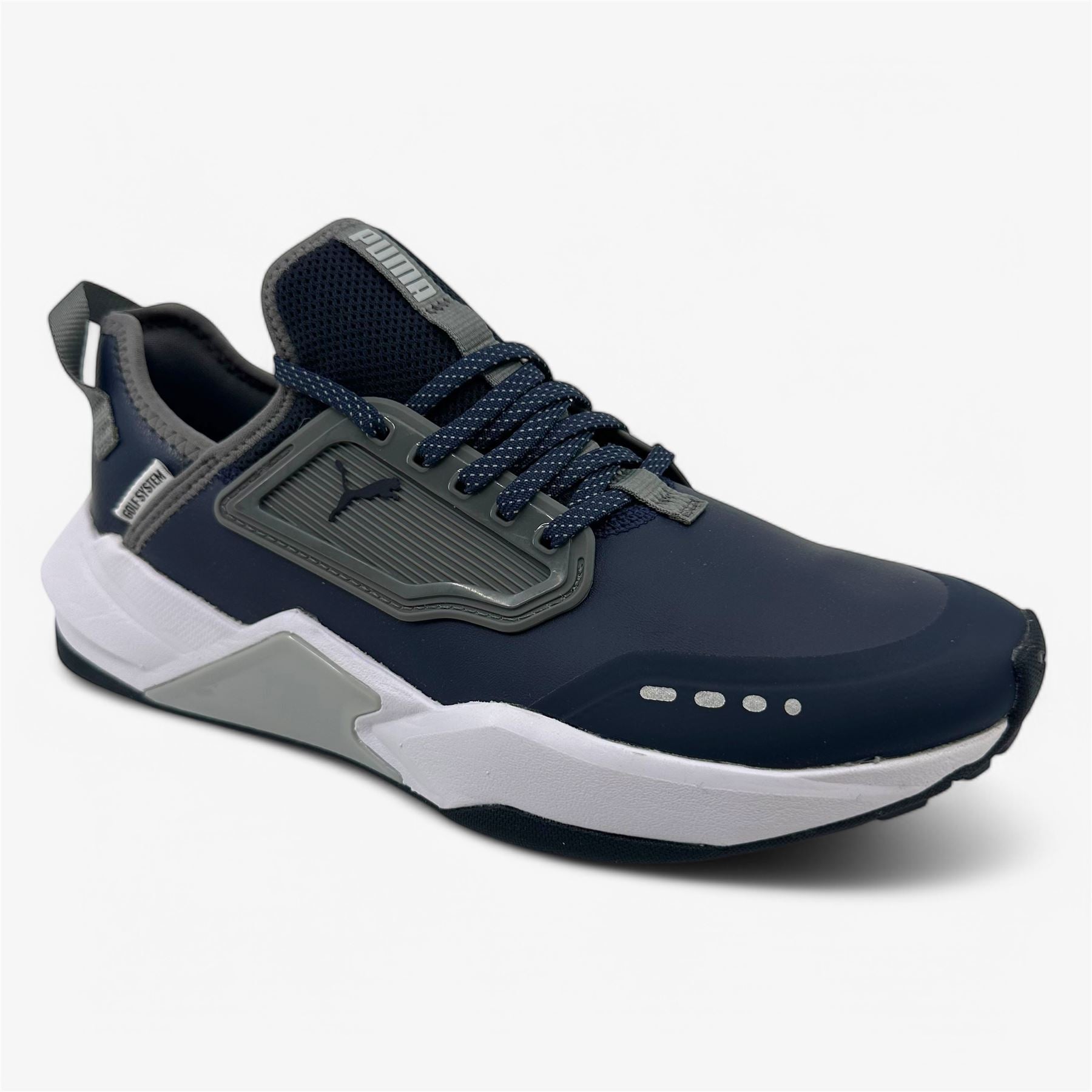 PUMA GS One Navy Quiet Shade Mens Waterproof Golf Shoes