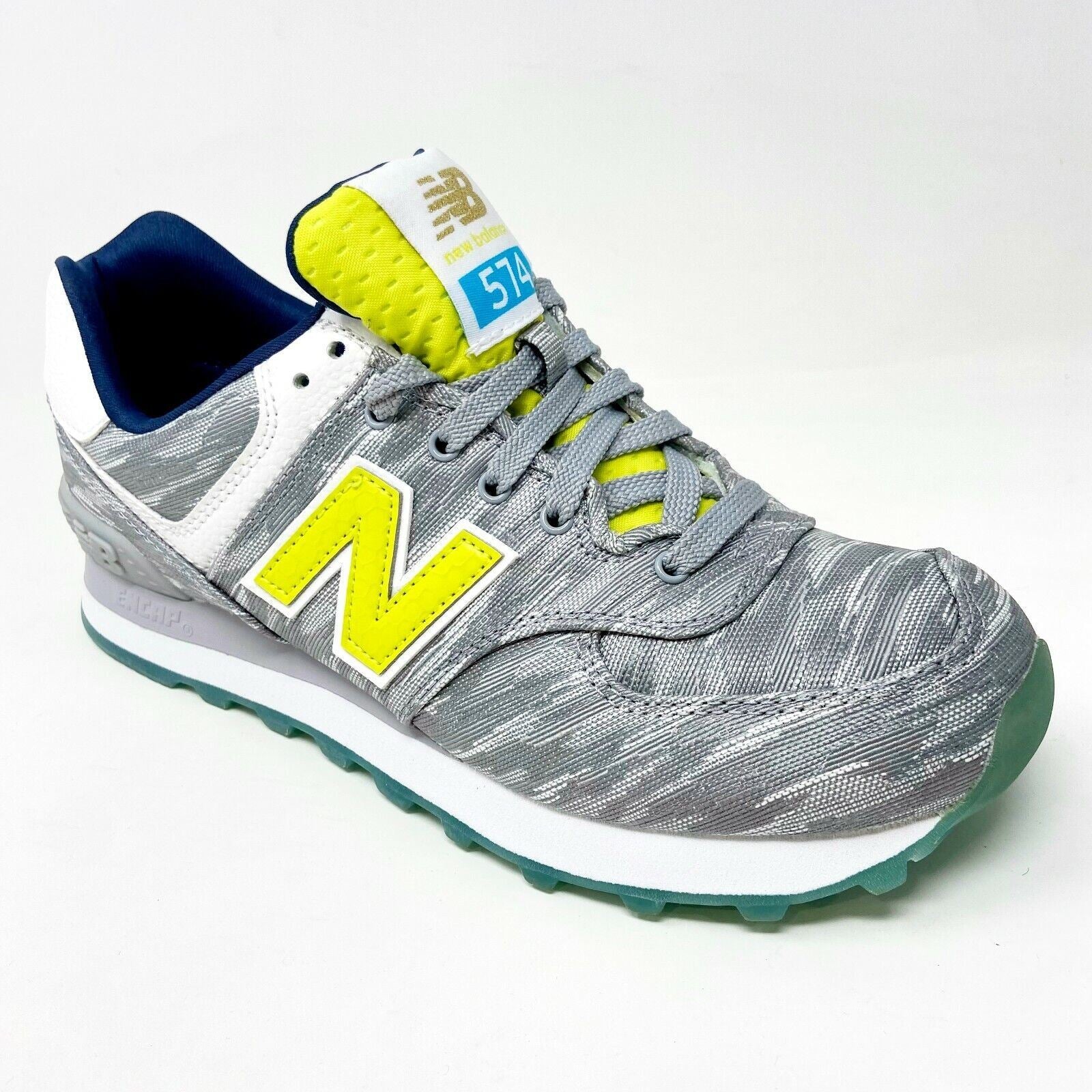 New Balance 574 Classic Summer Waves Gray Womens Casual Sneakers WL574SIA