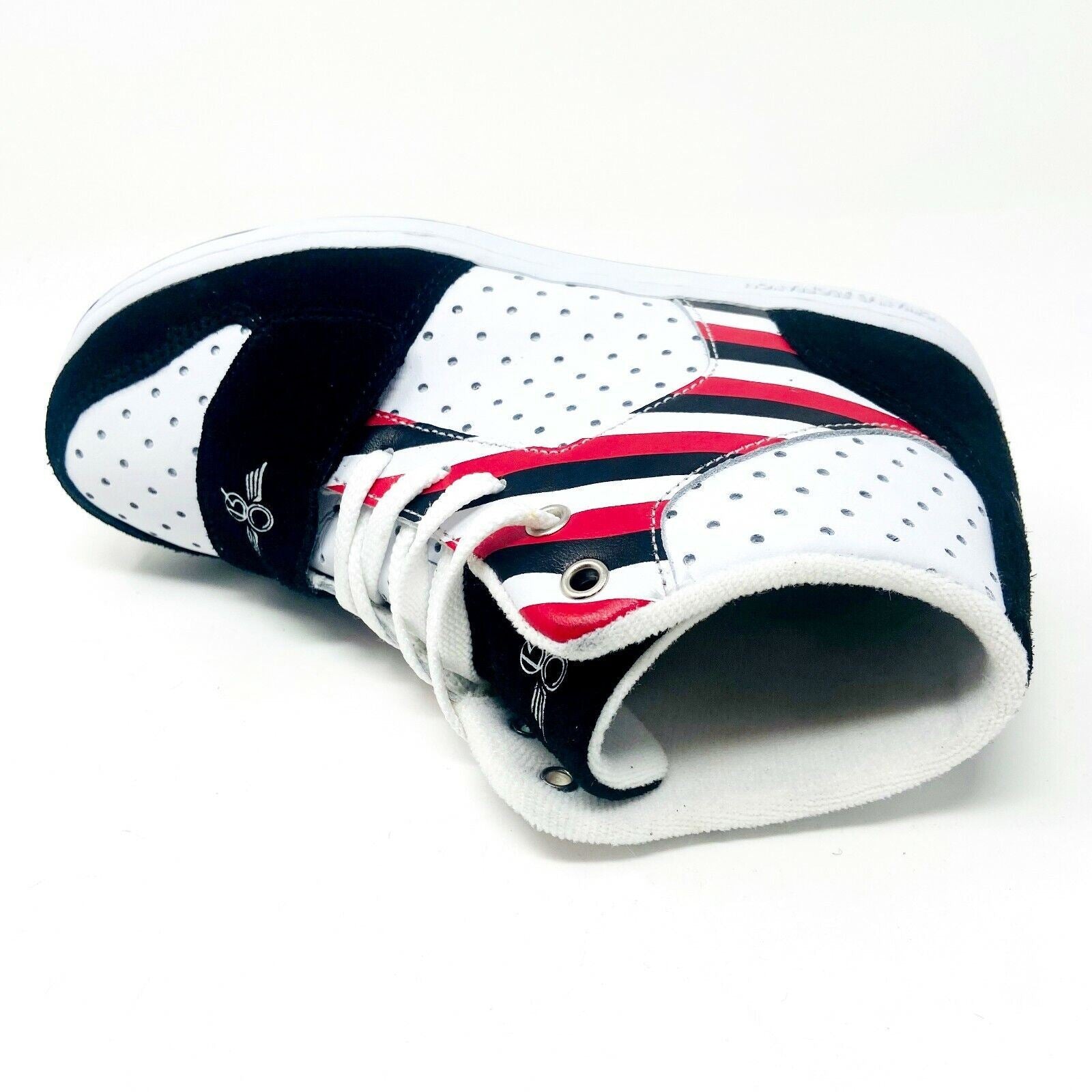 Creative Recreation Cesario Black White Red Stripes Youth Kids Sneakers