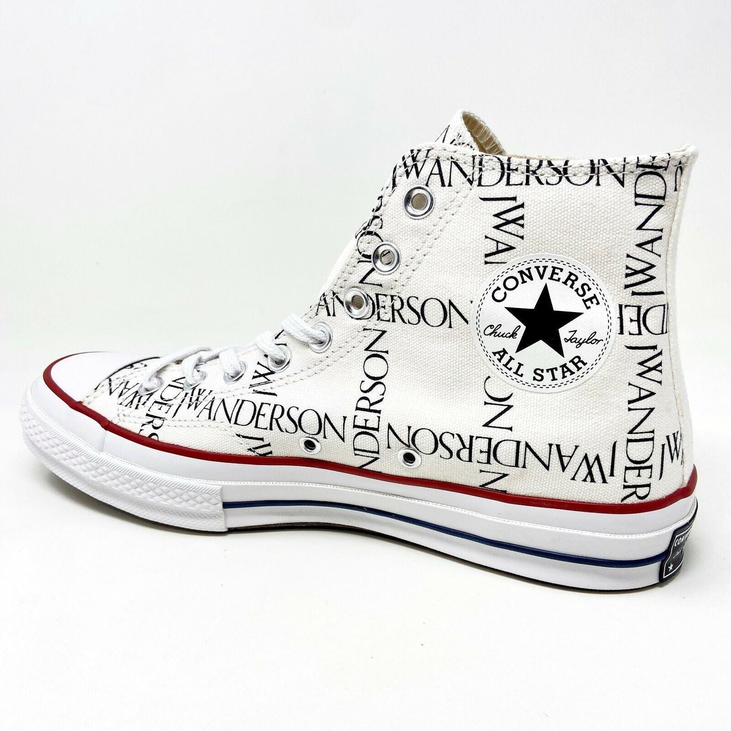 Converse Chuck 70 Hi Grid JW Anderson White Black 160808C Womens Size 7.5