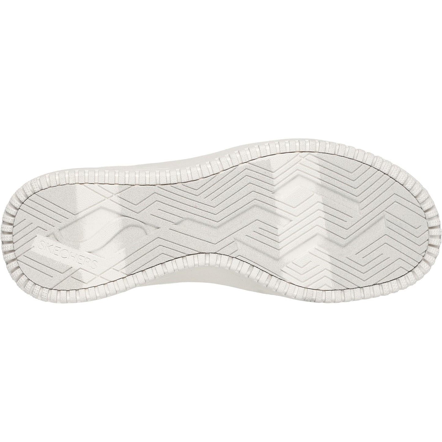 Women's Wide Fit Skechers 185110 Court Classics Grand 92 Be Lifted Trainers - White/Natural