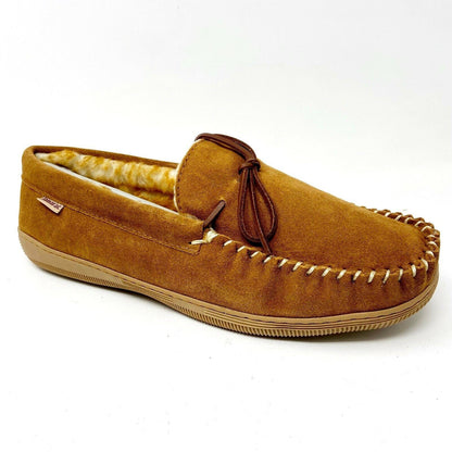 Tamarac Camper Tan Cowhide Mens Size 15 Wide Moccasin Comfort Slippers Shoes