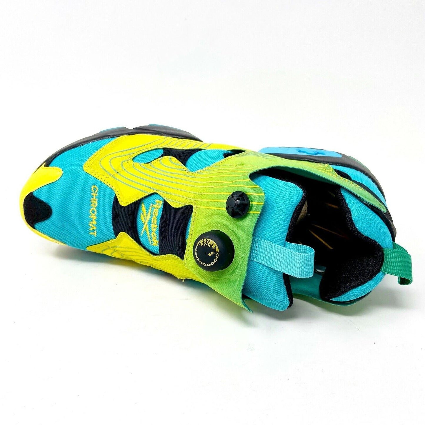 Reebok Instapump Fury Chromat Emerald Yellow Glacier Blue Mens Sneaker FY0825