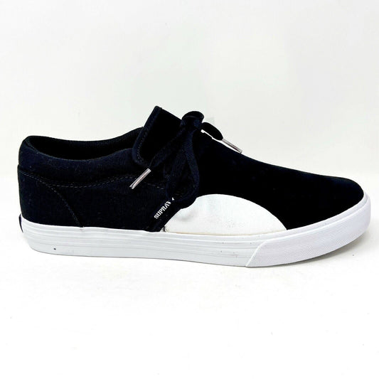 Supra Cuba Black White Mens Suede Skateboard Sneakers 08106 002