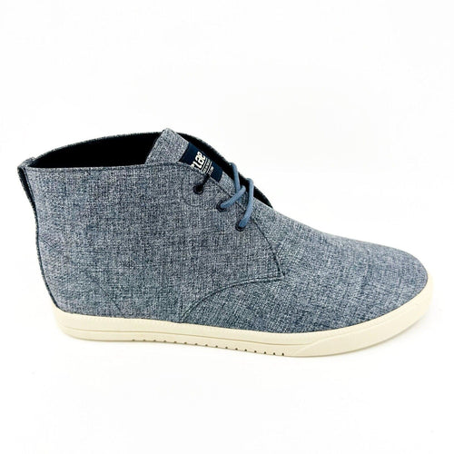 Clae Strayhorn Textile Navy Chambray Mens Casual Premium Sneakers