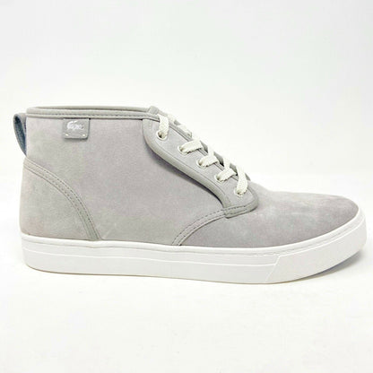 Lacoste Thurmans RC STM Mid Suede Gray White Mens Chukka Casual Sneakers
