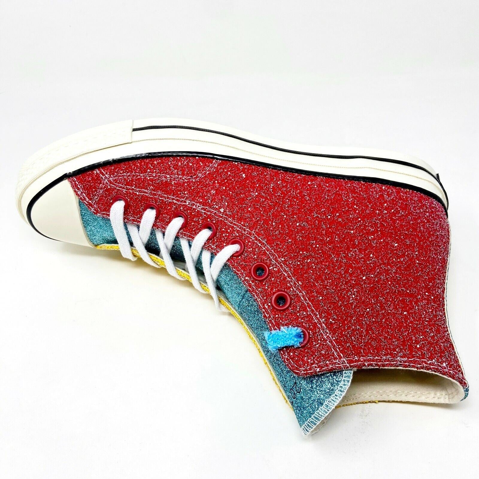 Converse x JW Anderson  Chuck 70 Hi Glitter Barbados Cherry Red Womens 164694C