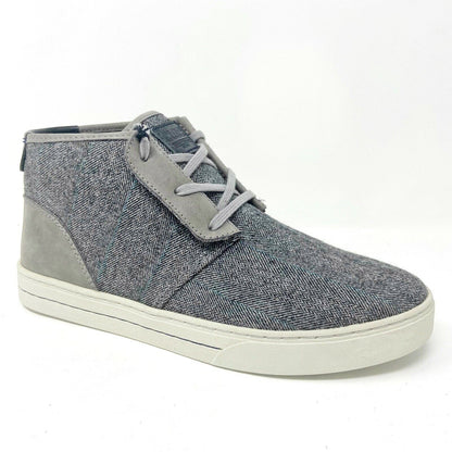 Clae McQueen Charcoal Deep Navy Mens Mid Premium Casual Sneakers