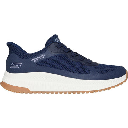 Women's Wide Fit Skechers 117624 Slip-ins Bobs Squad 4 Staple Look Trainers