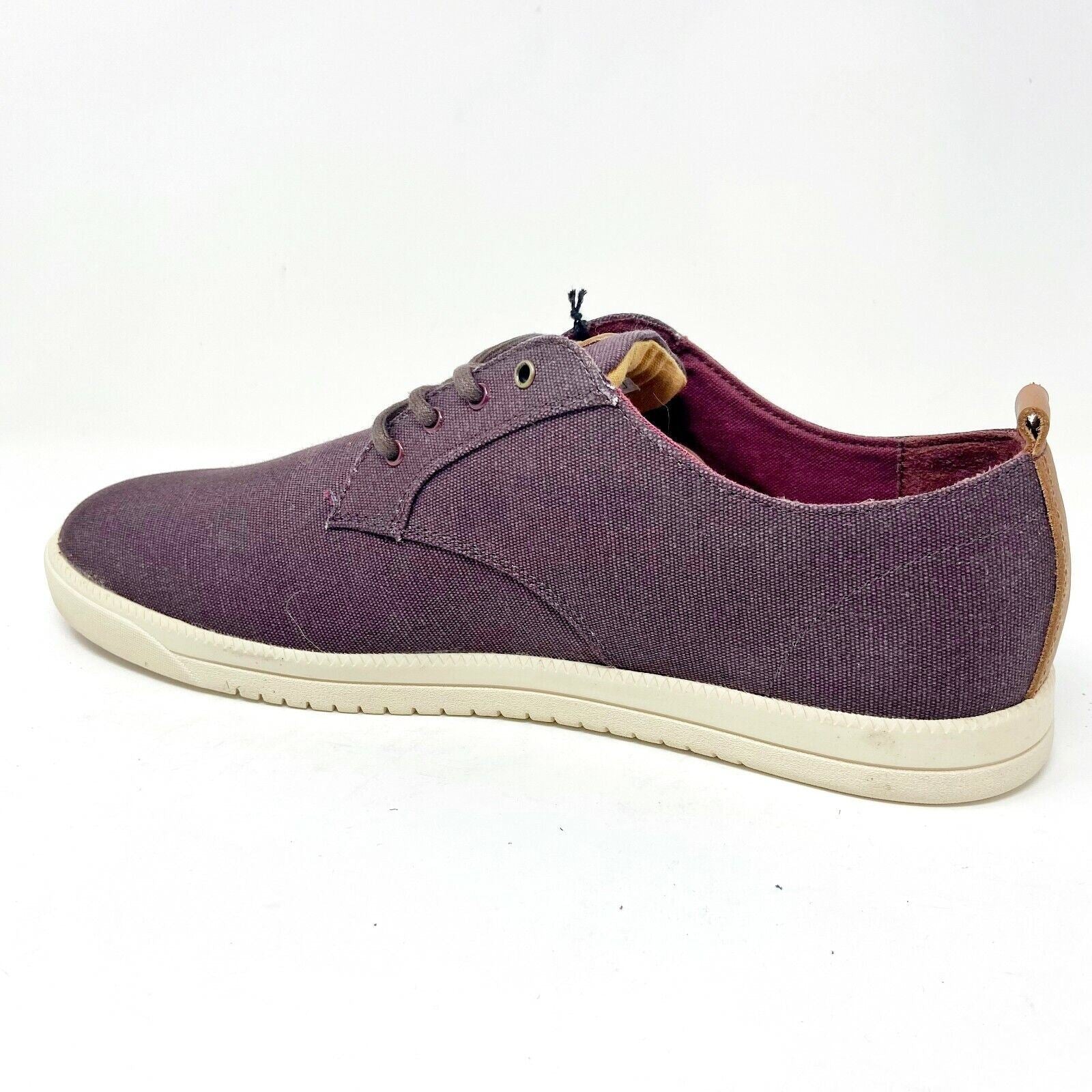 Clae Ellington Textile Oxblood Canvas Mens Casual Premium Shoes Sneakers