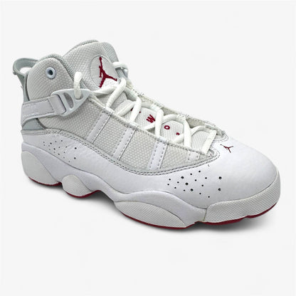 Jordan 6 Rings PS White Mystic Hibiscus Kids Size 2 Athletic Sneaker