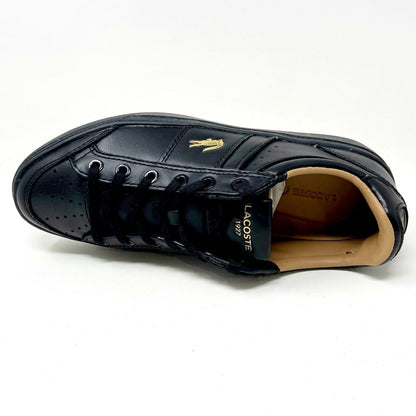 Lacoste Courtline 120 1 US CMA Leather Synthetic Black Mens Size 7 Sneakers
