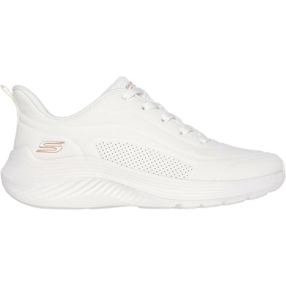 Women's Wide Fit Skechers 117485 Bobs Sport Squad Waves Just Wading Trainers