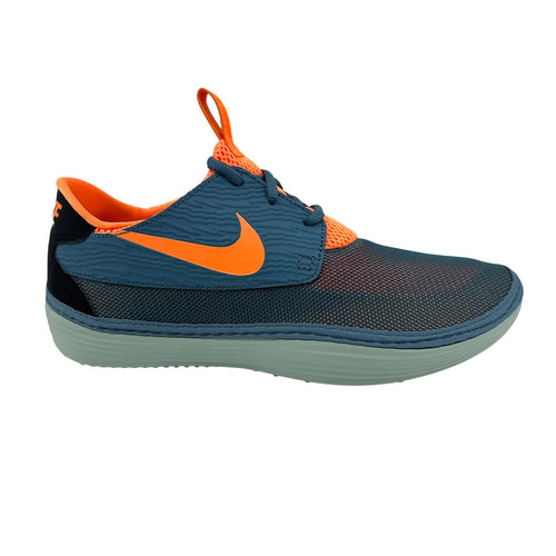 Nike Solarsoft Moccasin Night Fall Atomic Orange Black Mens Athletic Sneaker
