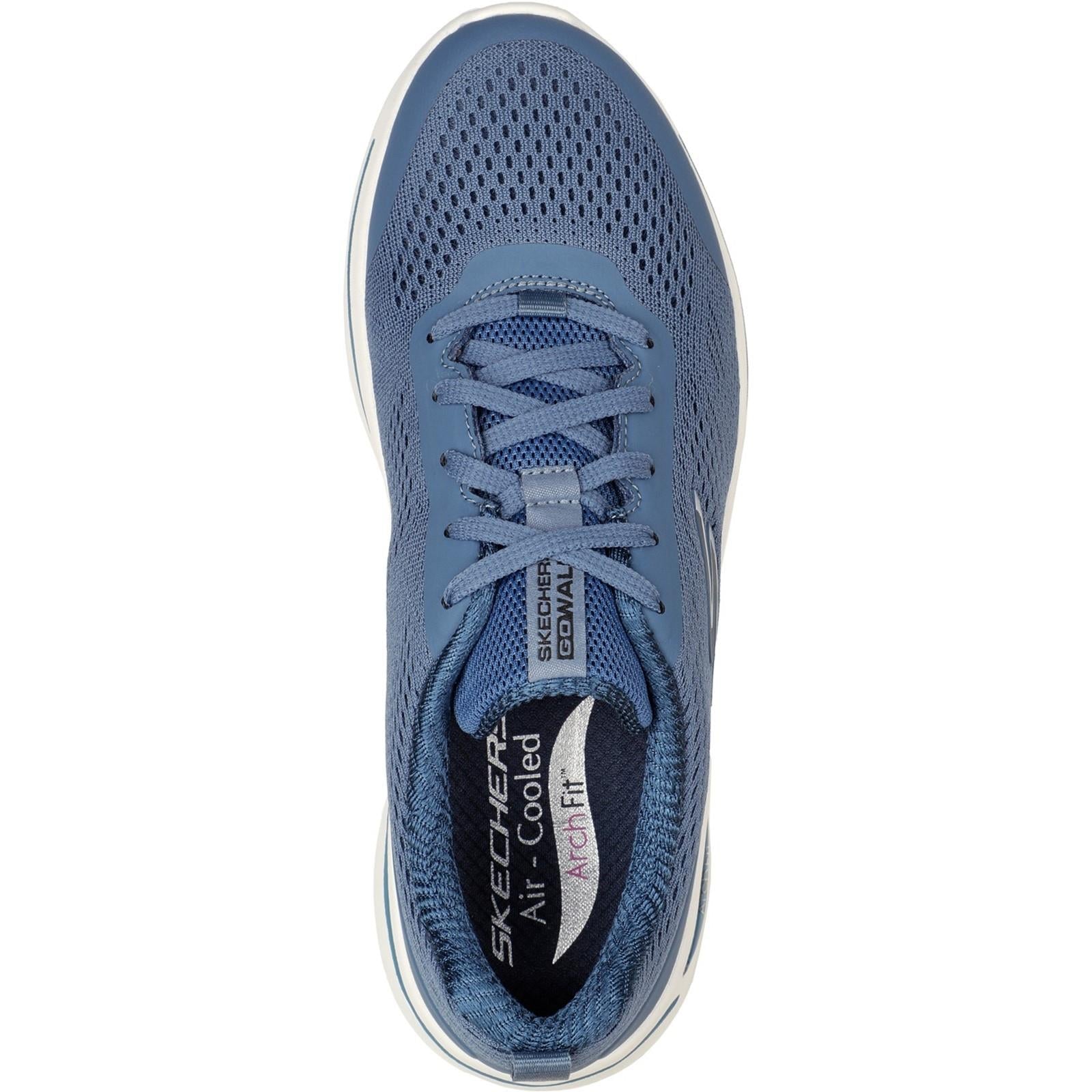 Women's Wide Fit Skechers 124404 Go Walk Arch Fit Motion Breez Trainers