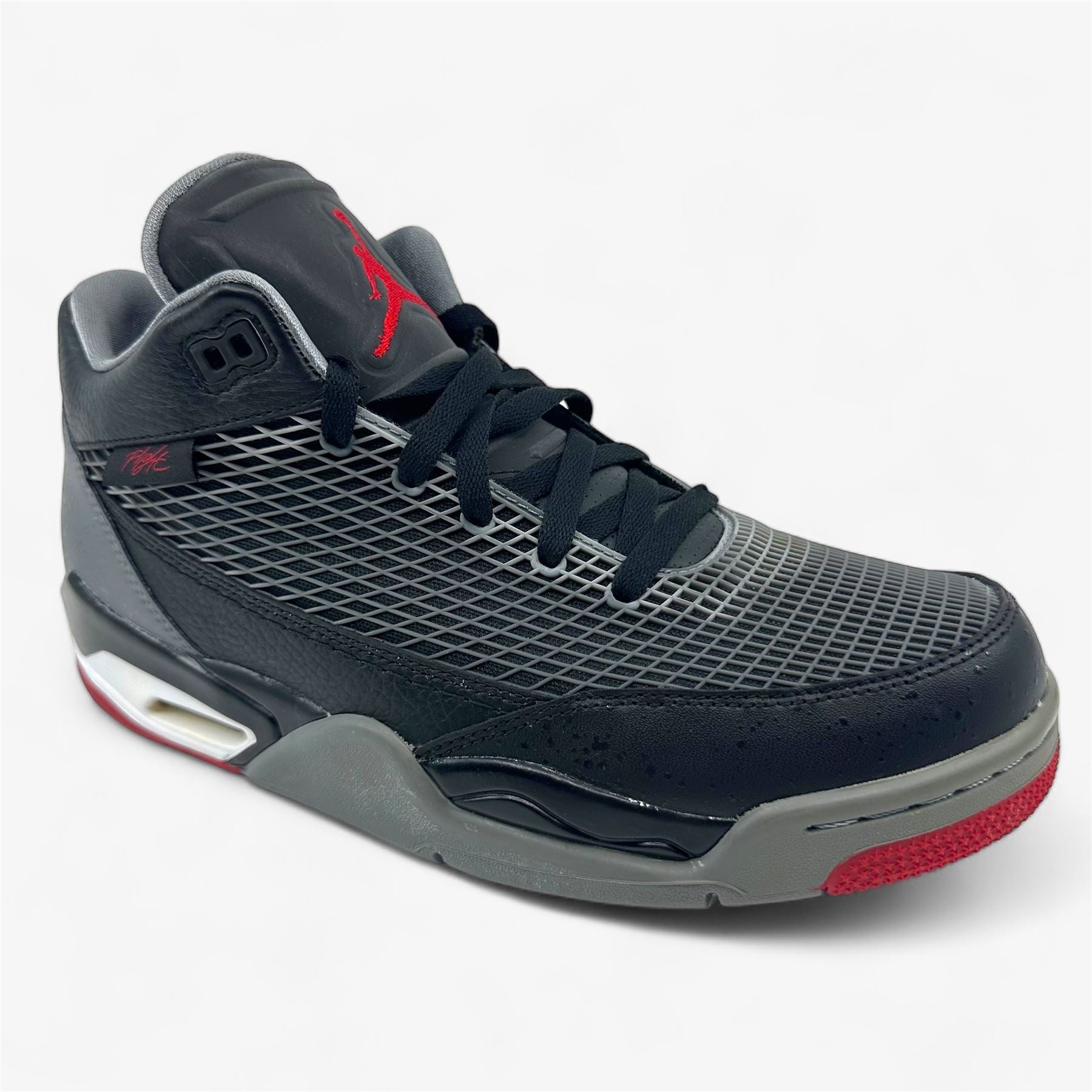 Jordan Flight Club 80's Black Gym Red Cool Grey White Mens Size 9 Sneaker