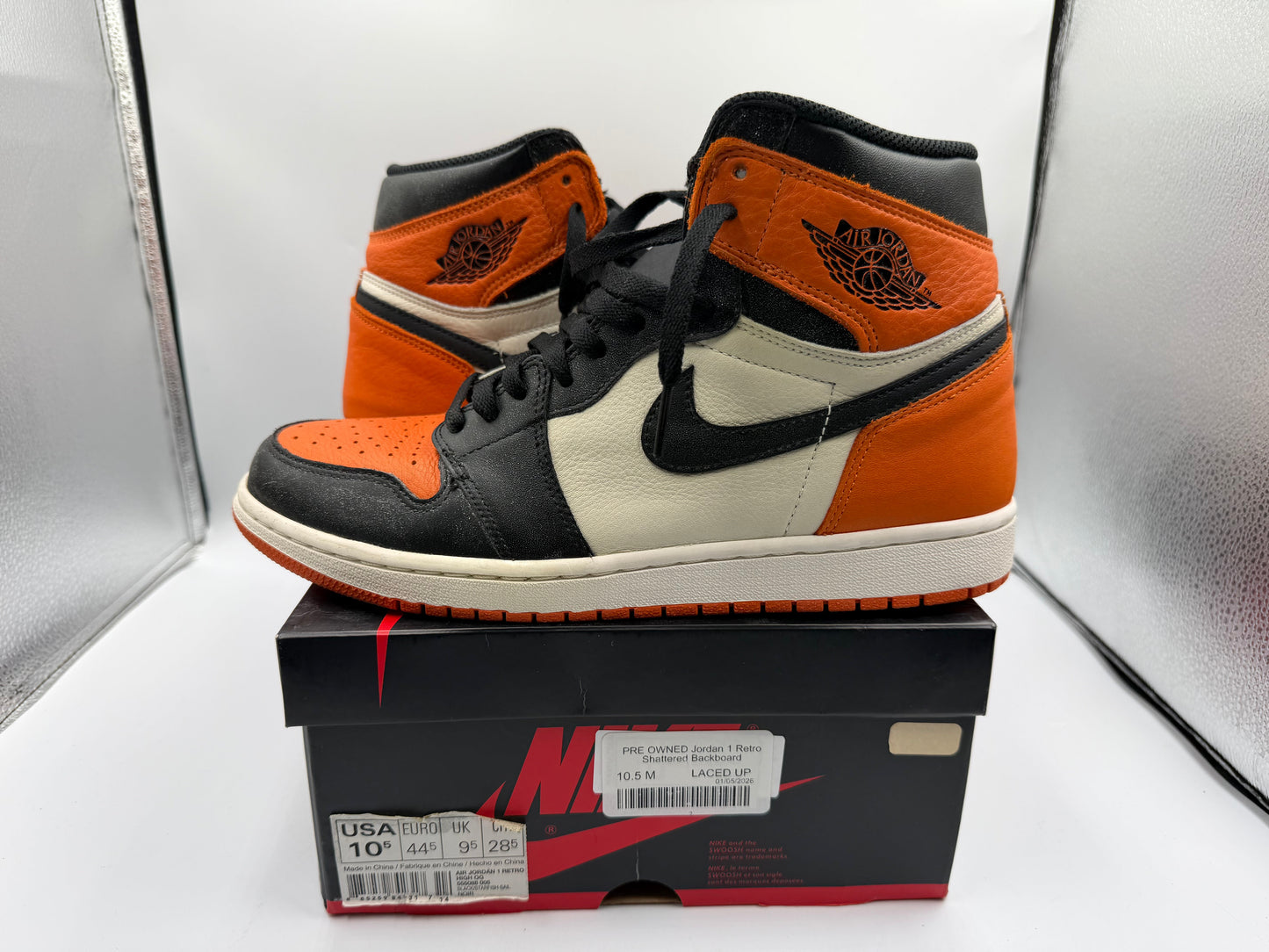 PRE OWNED Jordan 1 Retro Shattered Backboard