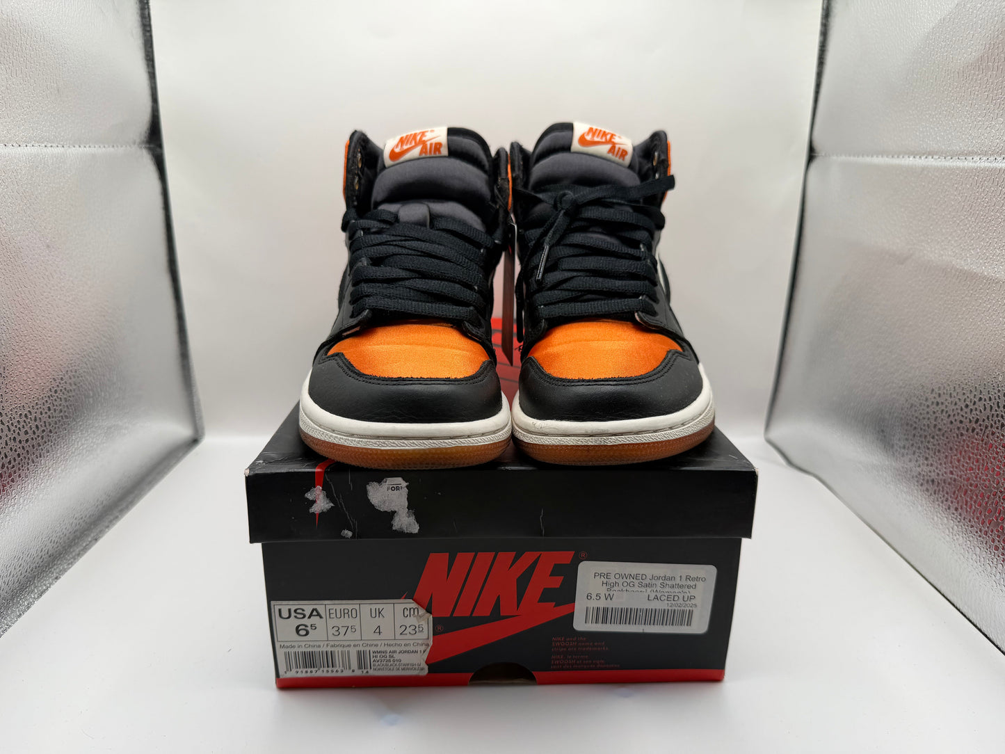 PRE OWNED Jordan 1 Retro High OG Satin Shattered Backboard (Women's)