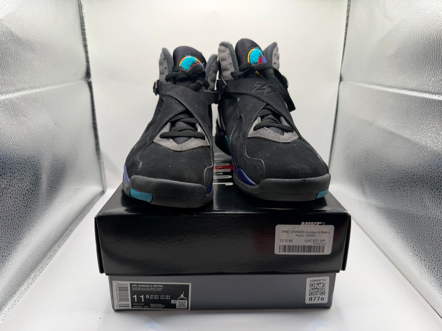 PRE OWNED Jordan 8 Retro Aqua (2025)