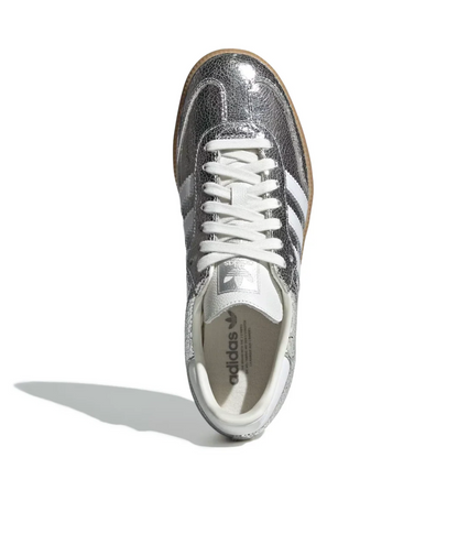 adidas Samba OG Silver Metallic Cracked Leather (Women's)