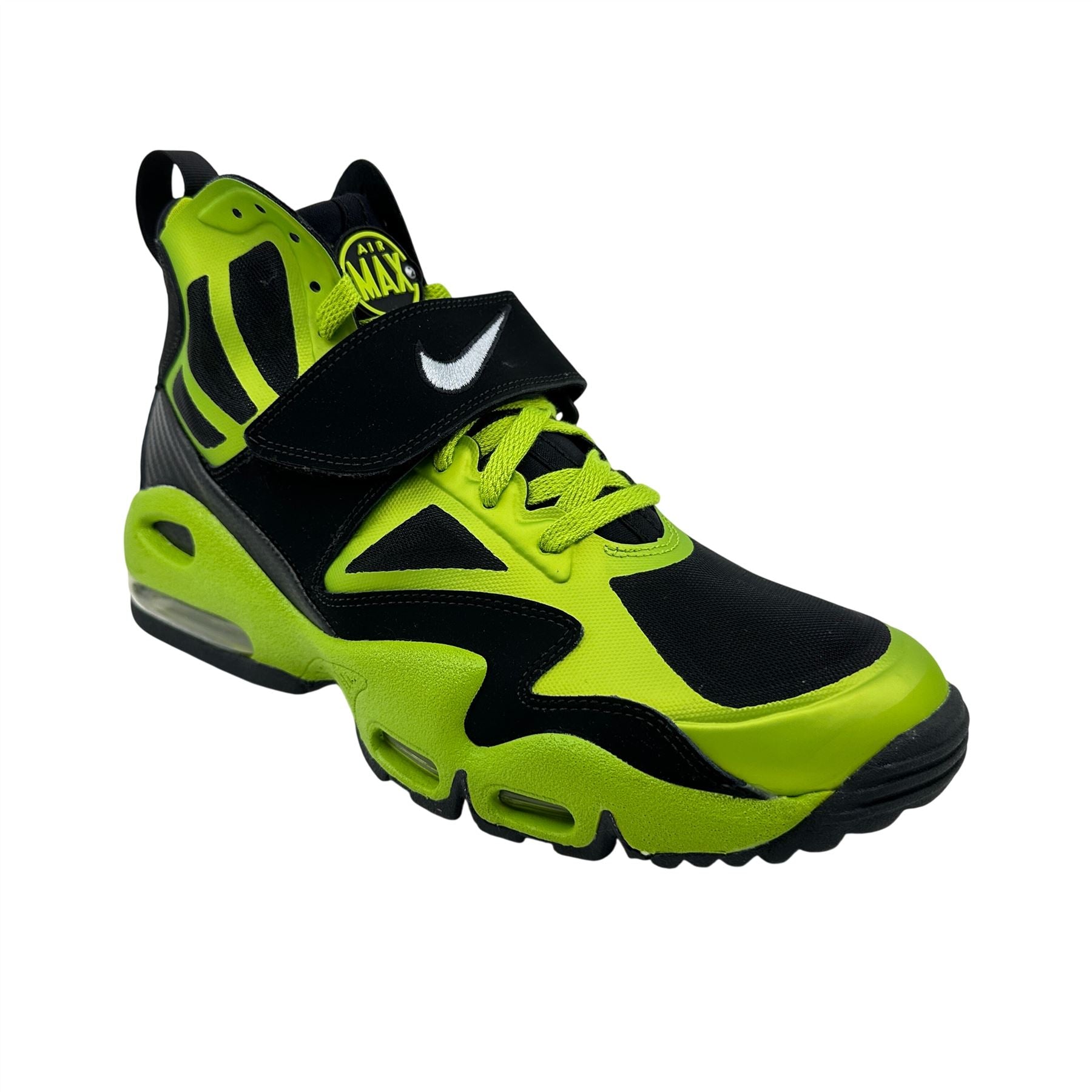 Nike Air Max Express Black Metallic Silver Green Mens Size 11 Athletic Sneaker