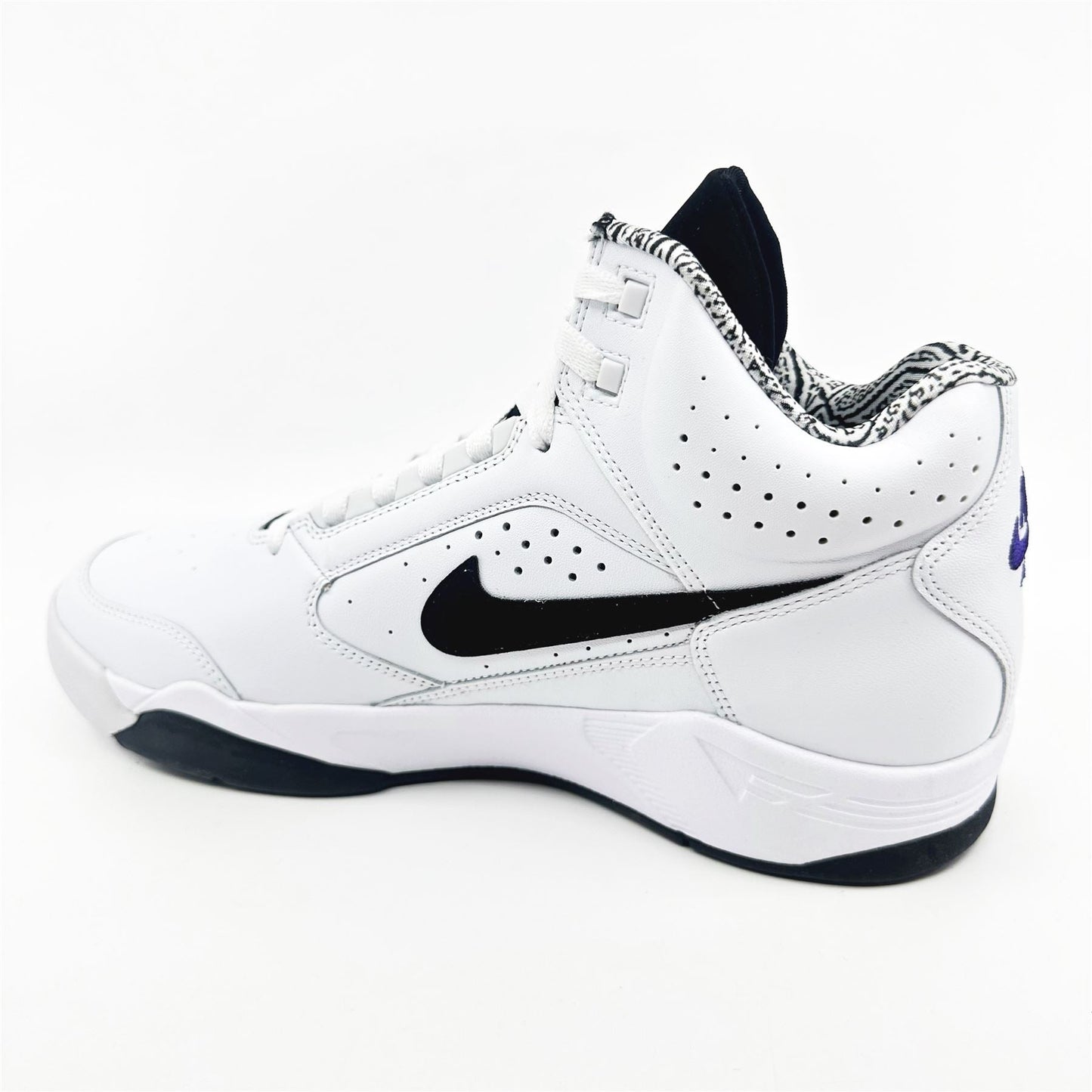 Nike Air Flight Lite Mid White Black Mens Athletic Sneaker