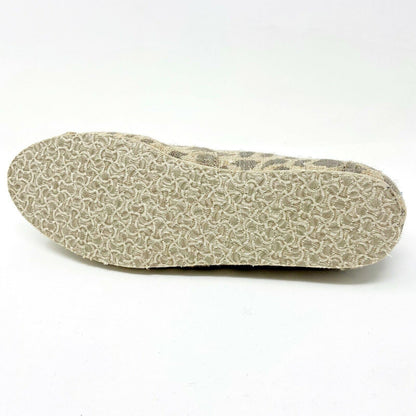 Toms Classics Leopard Burlap Womens Slip On Casual Canvas Flat Shoes