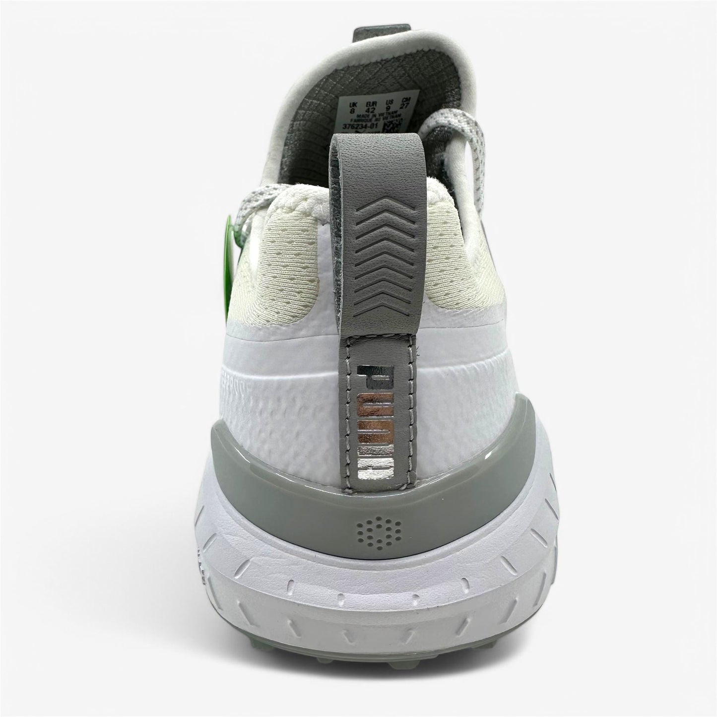 PUMA Ignite Articulate White Silver High Rise Mens Wide Waterproof Golf Shoes