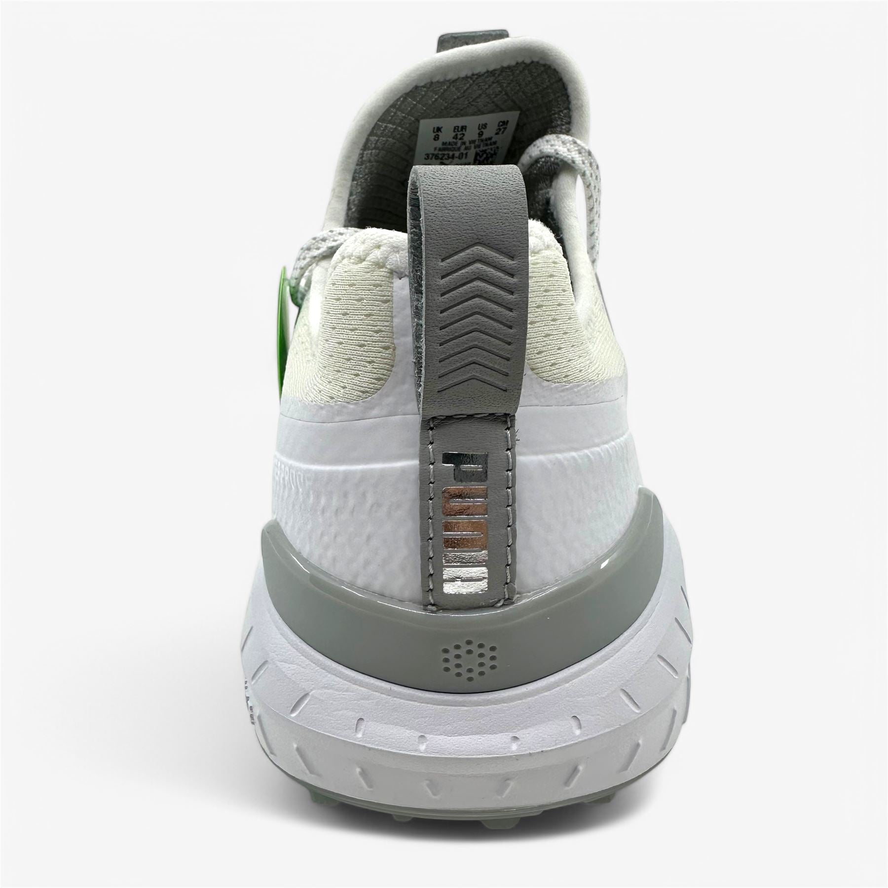 PUMA Ignite Articulate White Silver High Rise Mens Wide Waterproof Golf Shoes
