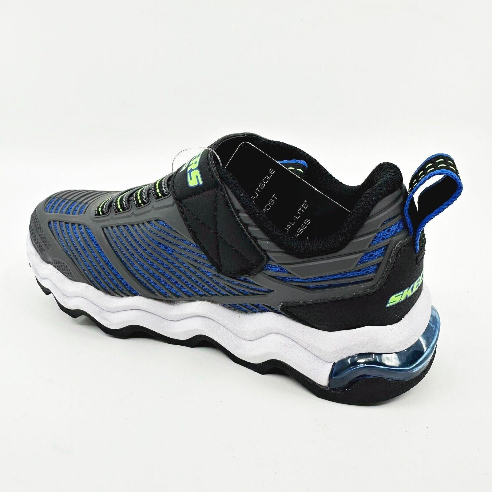 Skechers Skech Air Waves Charcoal Blue Kids Boys Sneakers