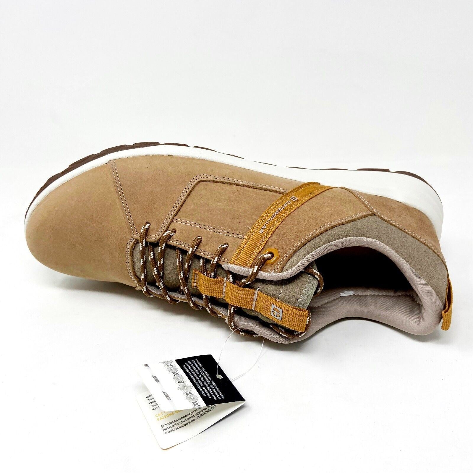 Caterpillar CAT Quest Mod Cuban Sand Brown Mens Leather Casual Sneakers P724150
