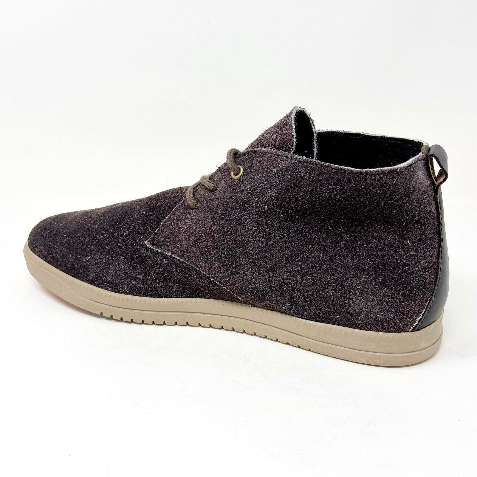 Clae Strayhorn Unlined Umber Suede Mens Mid Top Casual Shoes Sneakers