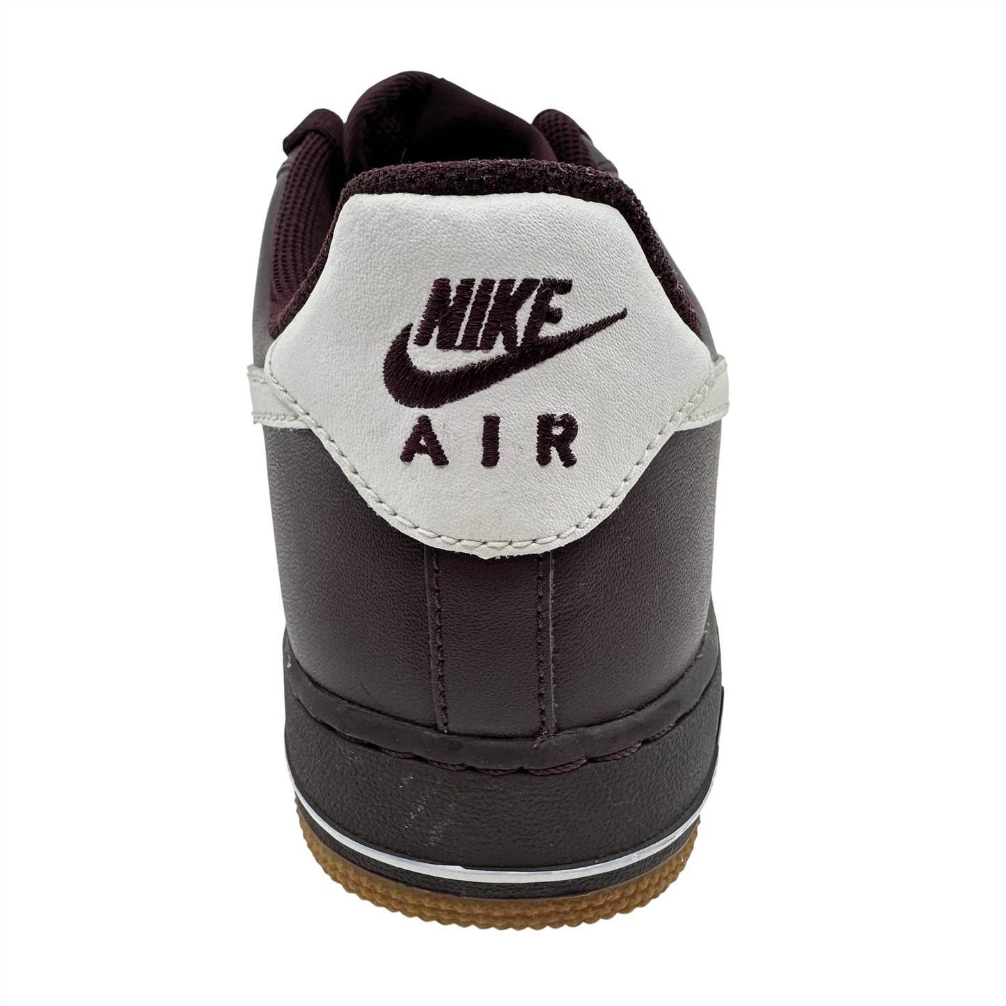 Nike Air Force 1 '07 Burgundy White Brown Mens Athletic Sneaker